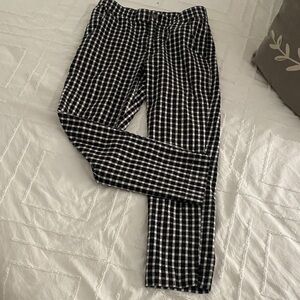 Women’s Hollister Black and White Checkered Pants Small